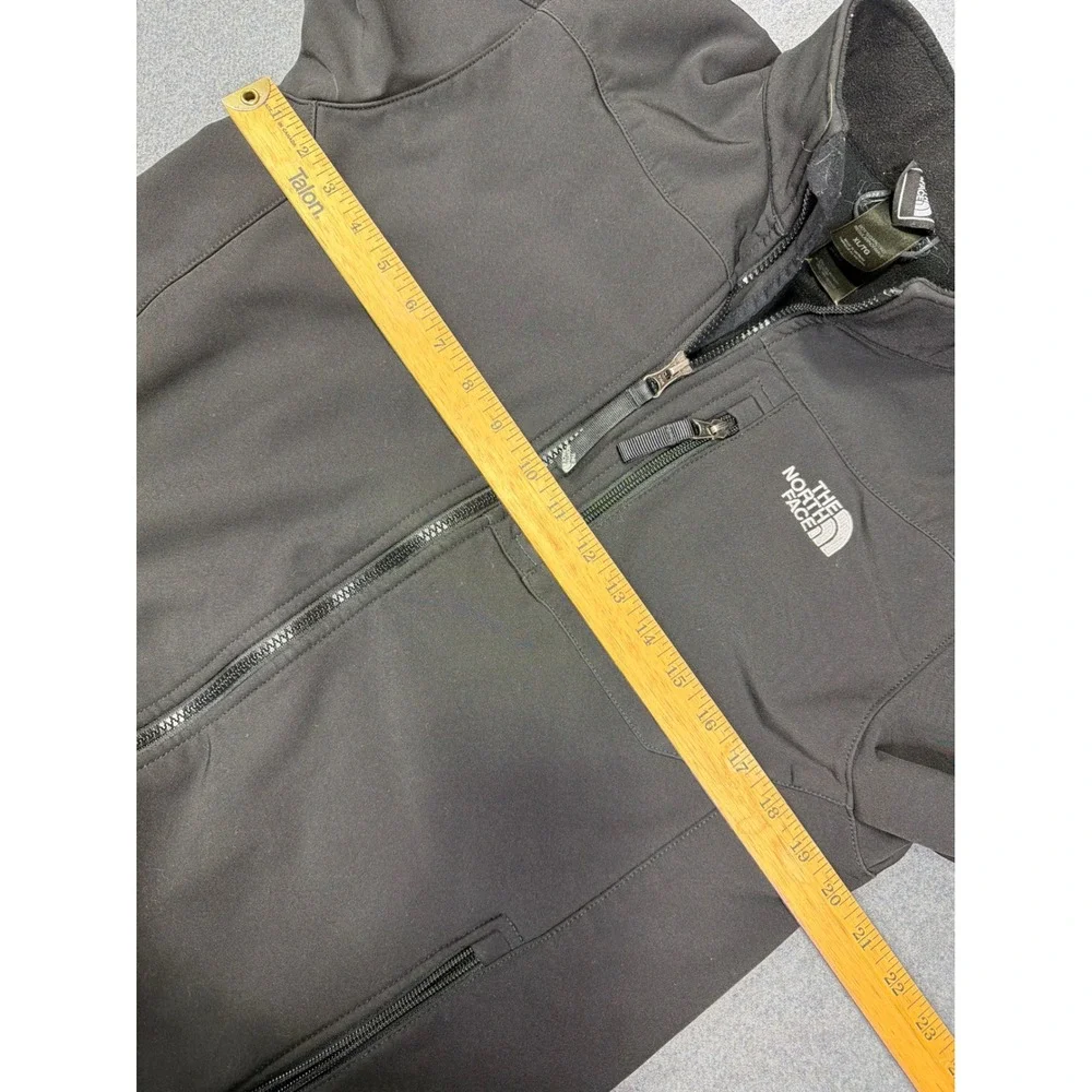 The North Face TNF Apex Jacket Boys XL Black Soft Shell Coat Fleece Lined Pocket